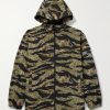 Camouflage-Print Cotton-Canvas Hooded Jacket