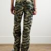 Wide-Leg Camouflage-Print Cotton-Canvas Cargo Trousers - BK Wide-Leg Camouflage-Print Cotton-Canvas Cargo Trousers - BK