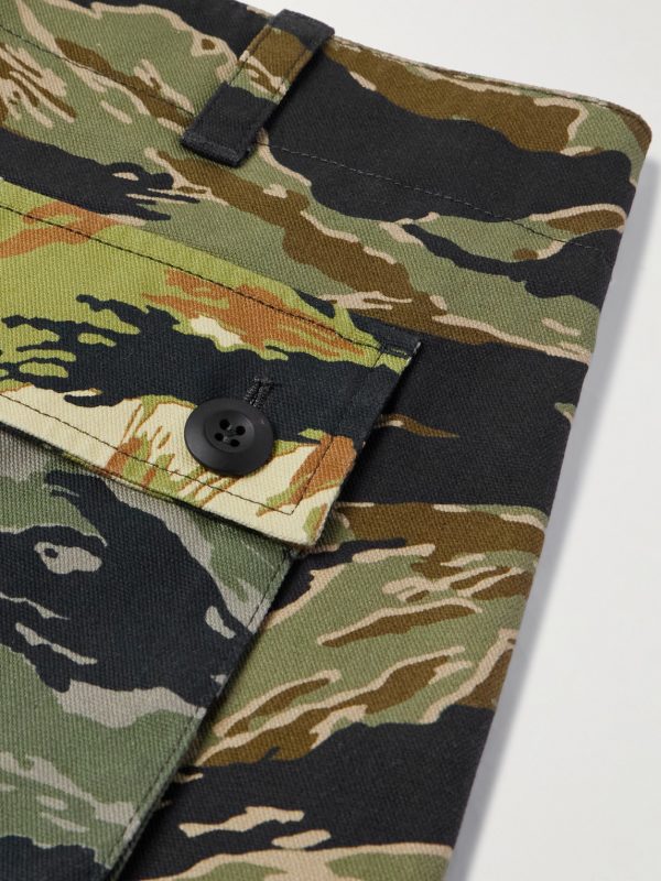 Wide-Leg Camouflage-Print Cotton-Canvas Cargo Trousers - CU Wide-Leg Camouflage-Print Cotton-Canvas Cargo Trousers - CU