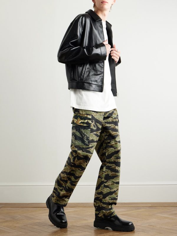 Wide-Leg Camouflage-Print Cotton-Canvas Cargo Trousers - OU Wide-Leg Camouflage-Print Cotton-Canvas Cargo Trousers - OU