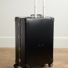 Metropolis Leather-Trimmed Suitcase - BK Metropolis Leather-Trimmed Suitcase - BK