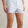 Striped Cotton-Poplin Boxer Shorts - OU Striped Cotton-Poplin Boxer Shorts - OU