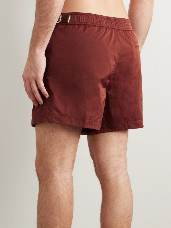 Rio Straight-Leg Mid-Length Swim Shorts - BK