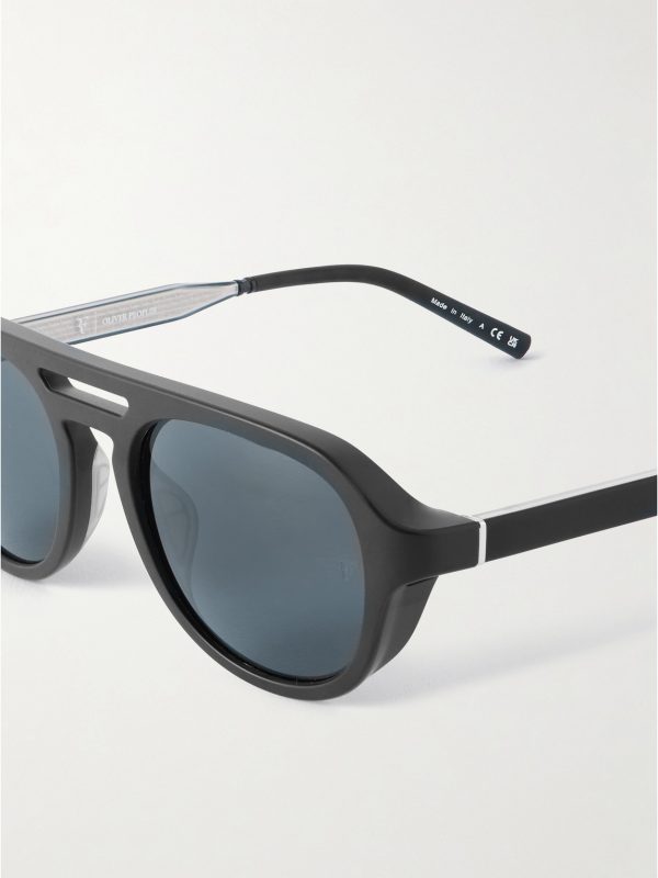 + Roger Federer R-13 Aviator-Style Acetate Sunglasses - CU + Roger Federer R-13 Aviator-Style Acetate Sunglasses - CU