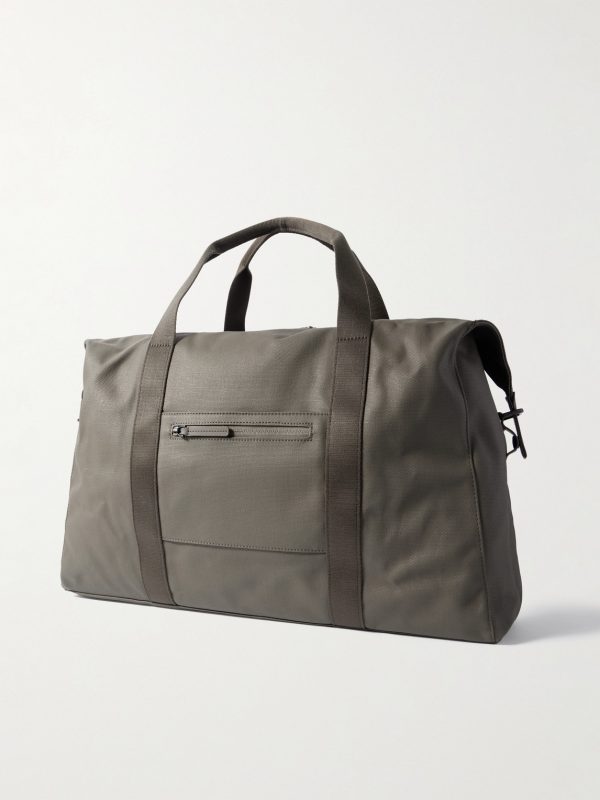 SoFo L Leather and Grosgrain-Trimmed Canvas Weekend Bag - BK SoFo L Leather and Grosgrain-Trimmed Canvas Weekend Bag - BK