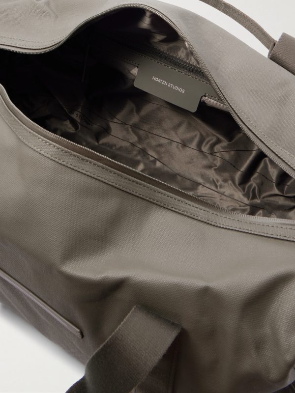 SoFo L Leather and Grosgrain-Trimmed Canvas Weekend Bag - E1 SoFo L Leather and Grosgrain-Trimmed Canvas Weekend Bag - E1