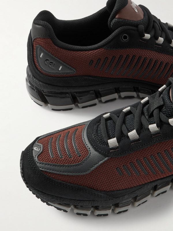 GEL-QUANTUM 360 1 AMP Suede and Rubber-Trimmed Mesh Sneakers - CU