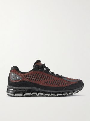 GEL-QUANTUM 360 1 AMP Suede and Rubber-Trimmed Mesh Sneakers GEL-QUANTUM 360 1 AMP Suede and Rubber-Trimmed Mesh Sneakers
