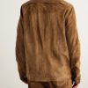 Brad Webbing-Trimmed Suede Bomber Jacket - BK