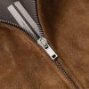 Brad Webbing-Trimmed Suede Bomber Jacket - CU