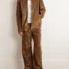 Brad Webbing-Trimmed Suede Bomber Jacket - OU