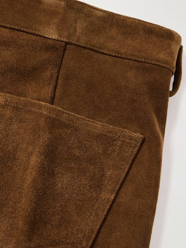 Geth Wide-Leg Panelled Suede Trousers - CU Geth Wide-Leg Panelled Suede Trousers - CU