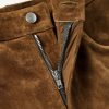 Geth Wide-Leg Panelled Suede Trousers - E1 Geth Wide-Leg Panelled Suede Trousers - E1