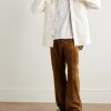 Geth Wide-Leg Panelled Suede Trousers - OU Geth Wide-Leg Panelled Suede Trousers - OU