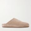Shearling-Lined Suede Slippers Shearling-Lined Suede Slippers