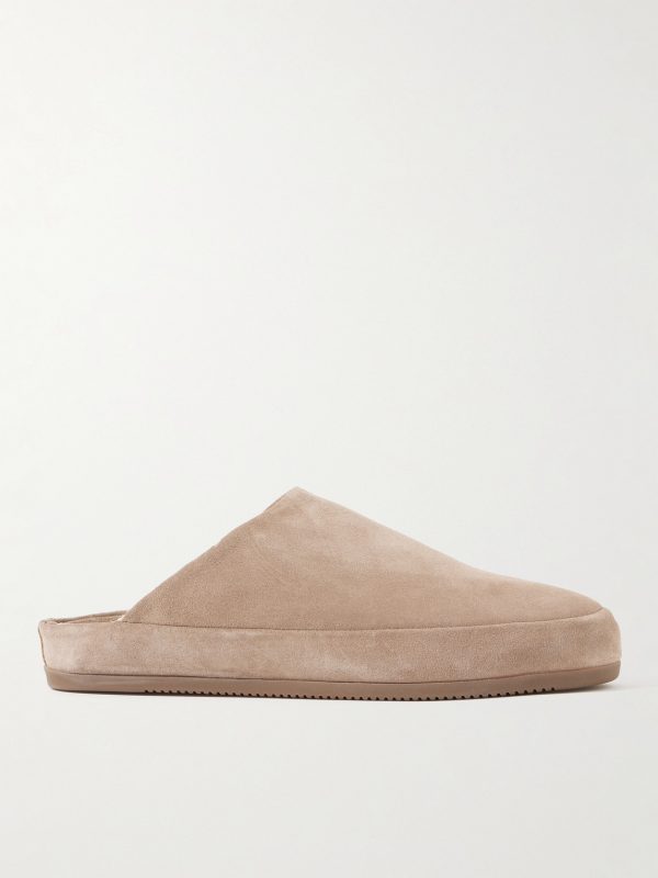 Shearling-Lined Suede Slippers Shearling-Lined Suede Slippers