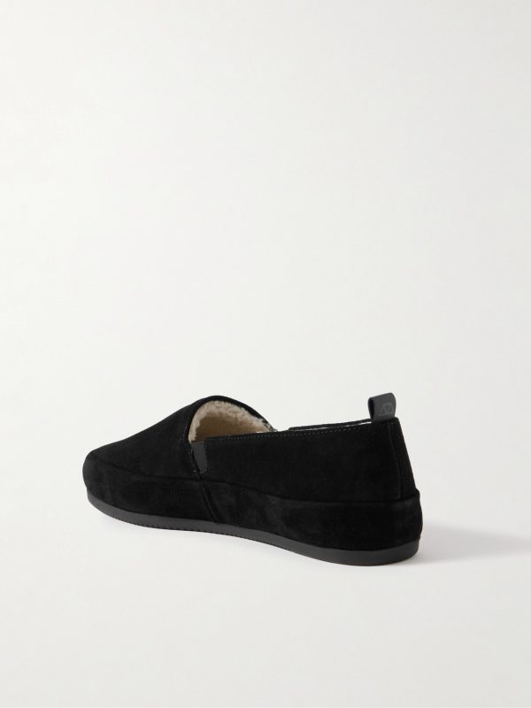 Shearling-Lined Suede Loafers - BK Shearling-Lined Suede Loafers - BK