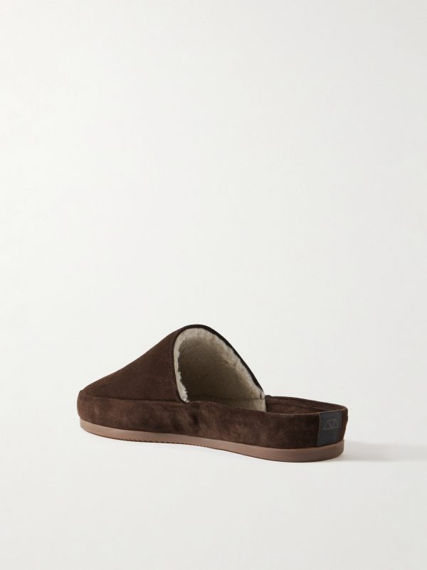 Fleece-Lined Suede Slippers - BK Fleece-Lined Suede Slippers - BK