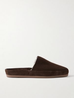 Fleece-Lined Suede Slippers Fleece-Lined Suede Slippers