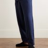 Shearling-Lined Suede Slippers - OU