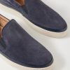 Leather-Trimmed Suede Slip-On Sneakers - CU