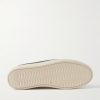 Leather-Trimmed Suede Slip-On Sneakers - E1