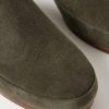 Shearling-Lined Suede Slippers - CU