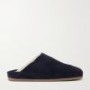 Shearling-Lined Suede Slippers Shearling-Lined Suede Slippers