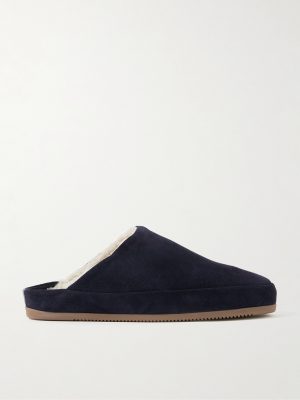 Shearling-Lined Suede Slippers Shearling-Lined Suede Slippers