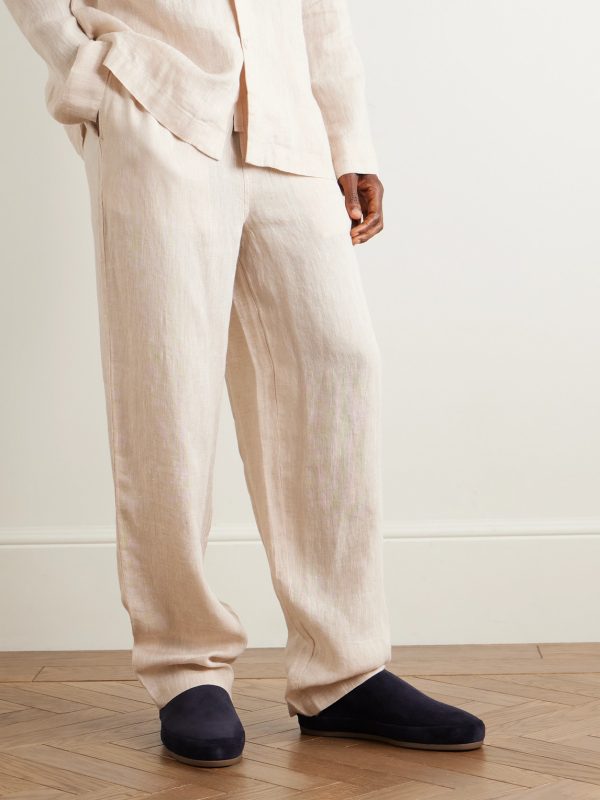 Shearling-Lined Suede Slippers - OU Shearling-Lined Suede Slippers - OU