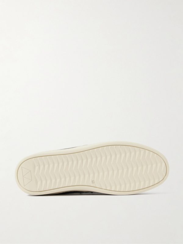 Leather-Trimmed Waxed-Suede Chukka Boots - E1 Leather-Trimmed Waxed-Suede Chukka Boots - E1