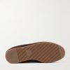 Shearling-Lined Suede Slippers - E1