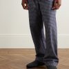Suede-Trimmed Shearling-Lined Wool Slippers - OU