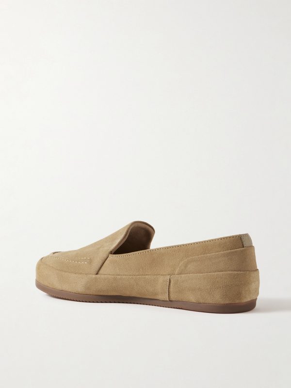 Fleece-Lined Suede Loafers - BK
