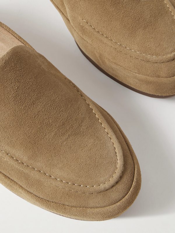 Fleece-Lined Suede Loafers - CU