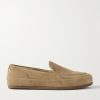 Fleece-Lined Suede Loafers
