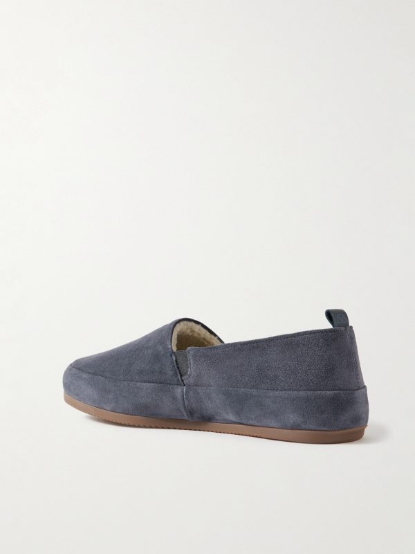 Fleece-Lined Suede Loafers - BK Fleece-Lined Suede Loafers - BK