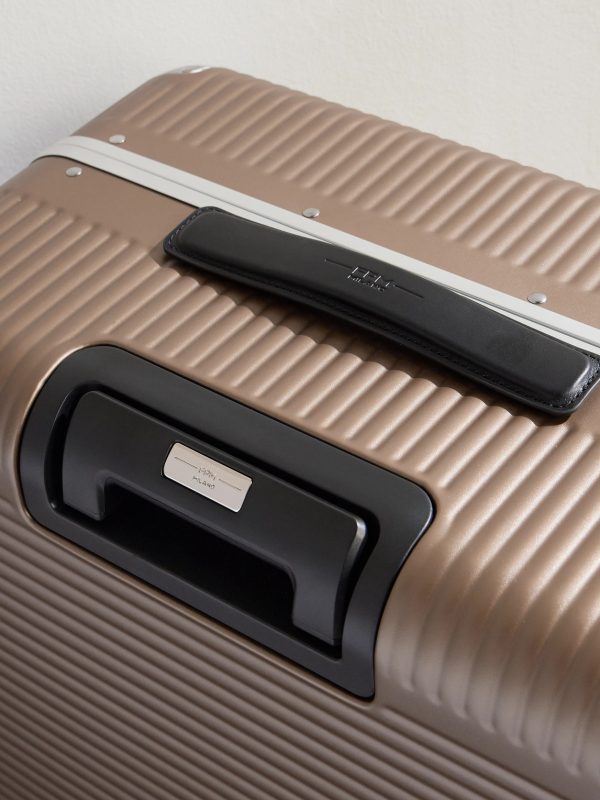 Bank Light 76cm Leather-Trimmed Makrolon® Polycarbonate Spinner Suitcase - CU Bank Light 76cm Leather-Trimmed Makrolon® Polycarbonate Spinner Suitcase - CU