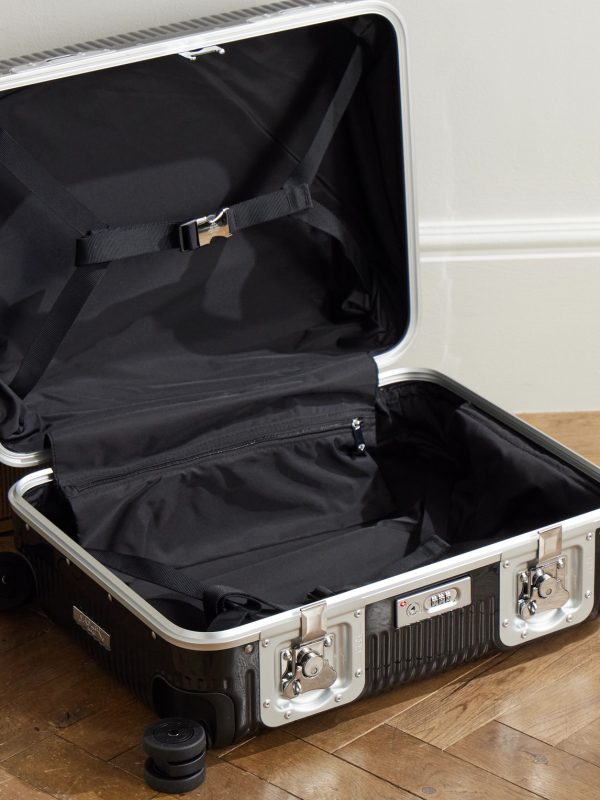Bank Light 55cm Leather-Trimmed Polycarbonate Spinner Suitcase - E1 Bank Light 55cm Leather-Trimmed Polycarbonate Spinner Suitcase - E1