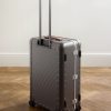 Bank Spinner 68cm Leather-Trimmed Aluminium Spinner Suitcase - BK Bank Spinner 68cm Leather-Trimmed Aluminium Spinner Suitcase - BK