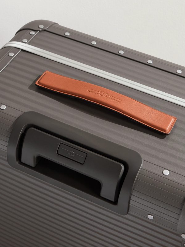Bank Spinner 68cm Leather-Trimmed Aluminium Spinner Suitcase - CU Bank Spinner 68cm Leather-Trimmed Aluminium Spinner Suitcase - CU
