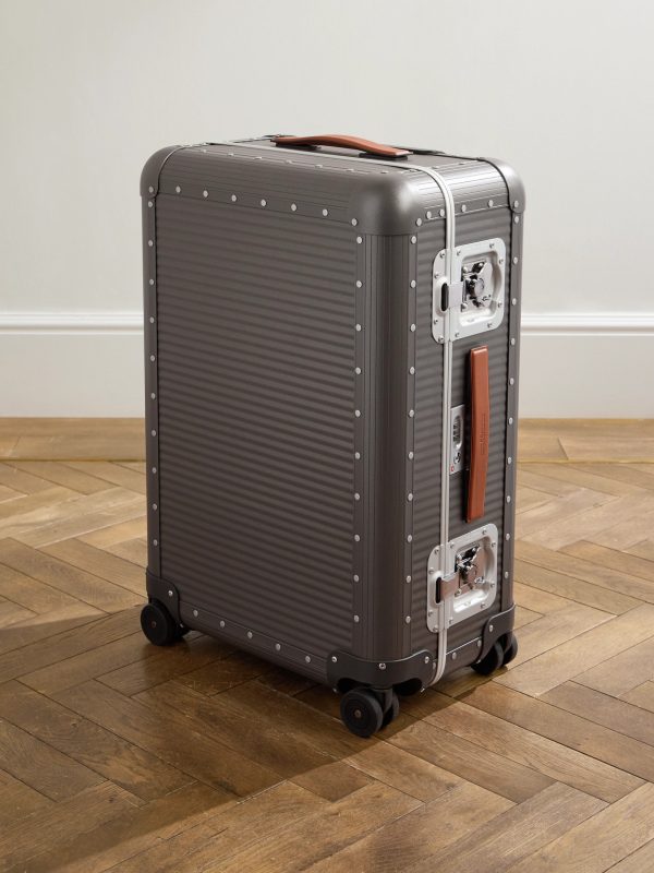Bank Spinner 68cm Leather-Trimmed Aluminium Spinner Suitcase Bank Spinner 68cm Leather-Trimmed Aluminium Spinner Suitcase