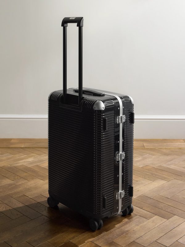 Bank Spinner 68cm Leather-Trimmed Polycarbonate Suitcase - BK