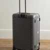 Bank Spinner 76cm Leather-Trimmed Polycarbonate Spinner Suitcase - BK Bank Spinner 76cm Leather-Trimmed Polycarbonate Spinner Suitcase - BK