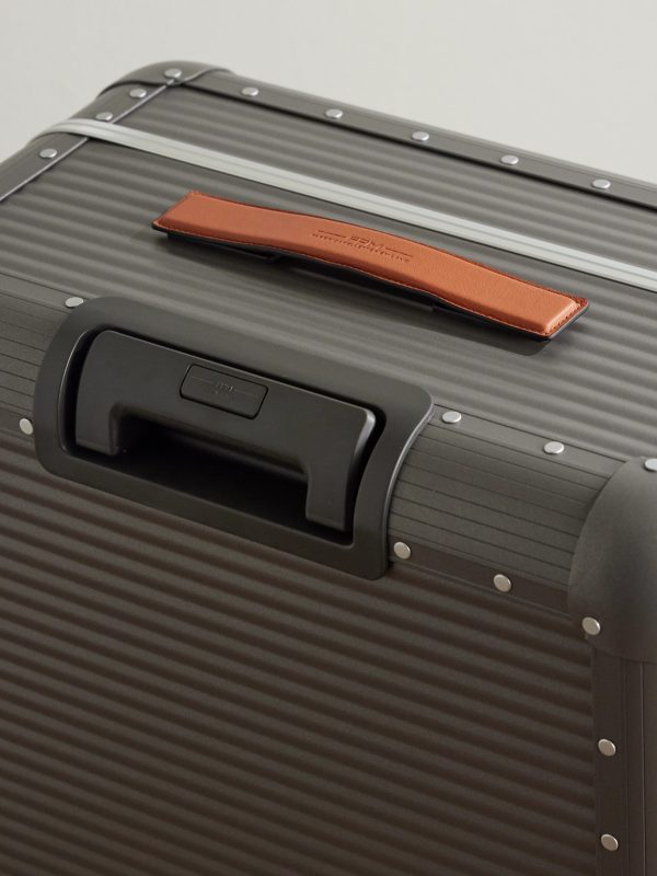 Bank Spinner 76cm Leather-Trimmed Polycarbonate Spinner Suitcase - CU Bank Spinner 76cm Leather-Trimmed Polycarbonate Spinner Suitcase - CU