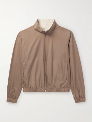 Reversible Windmate® Storm System® Nylon and Cashmere Blouson Jacket Reversible Windmate® Storm System® Nylon and Cashmere Blouson Jacket