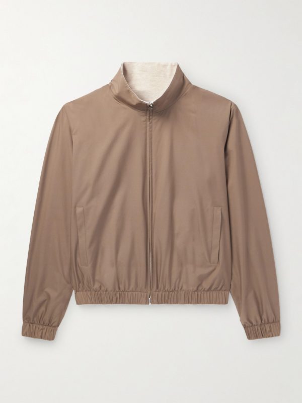 Reversible Windmate® Storm System® Nylon and Cashmere Blouson Jacket Reversible Windmate® Storm System® Nylon and Cashmere Blouson Jacket