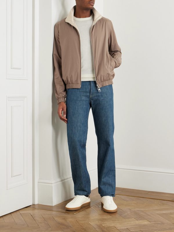 Reversible Windmate® Storm System® Nylon and Cashmere Blouson Jacket - OU Reversible Windmate® Storm System® Nylon and Cashmere Blouson Jacket - OU