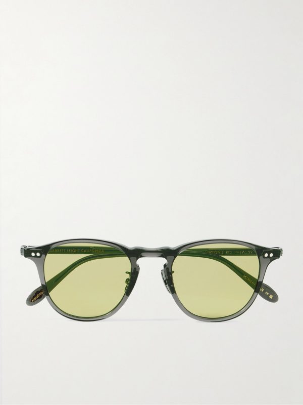 Hampton J Sun Round-Frame Acetate Sunglasses Hampton J Sun Round-Frame Acetate Sunglasses