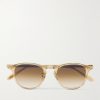 Hampton J Sun Round-Frame Acetate Sunglasses Hampton J Sun Round-Frame Acetate Sunglasses
